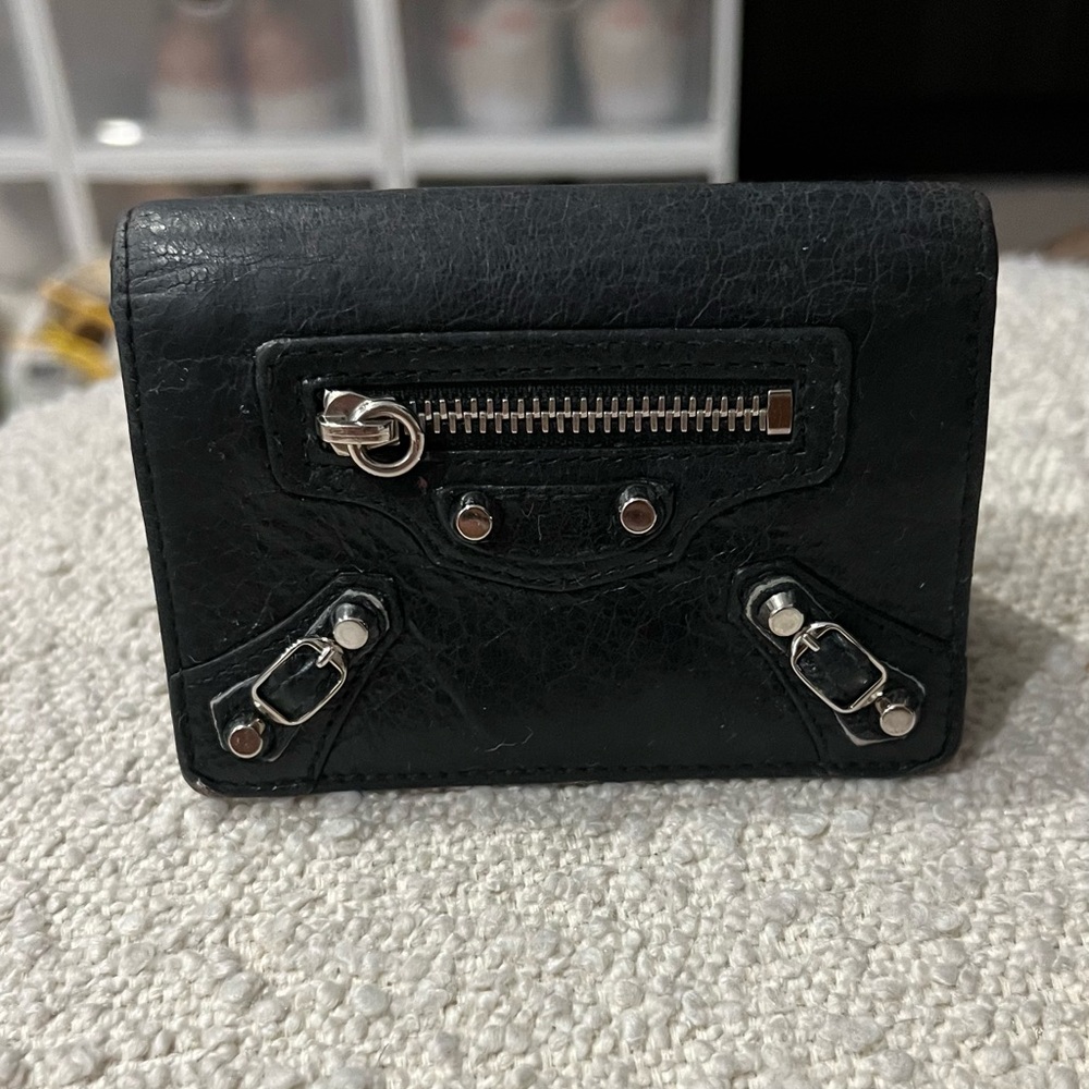 Balenciaga Classic Mini Folded Wallet black